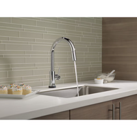 Delta Trinsic Single-Handle Pull-Down Sprayer Kitchen Faucet with Touch2O Technology in Chrome