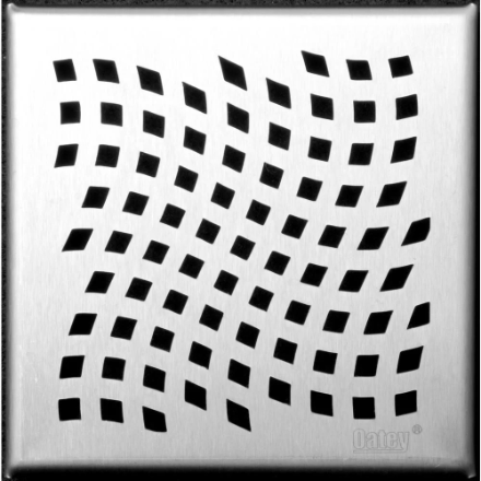 6 in. x 6 in. Stainless Steel Square Shower Drain Cover with Wave Pattern