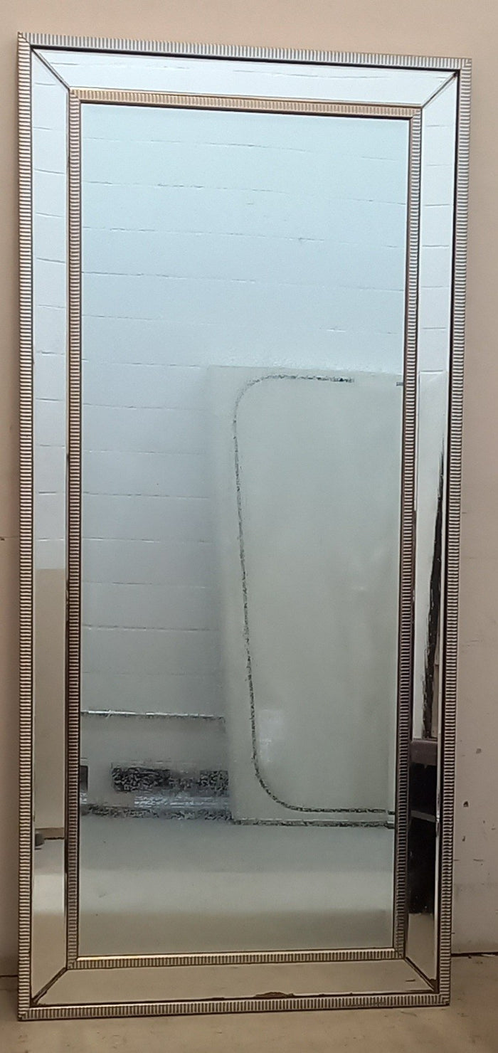 Natalie Beaded Dressing Mirror Silver