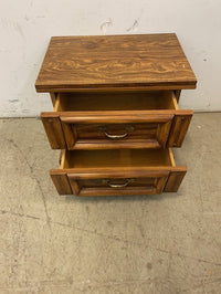 Rustic Two-Drawer Nightstand
