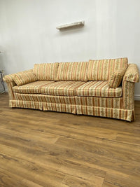 Vintage Style Striped Three-Seat Sofa