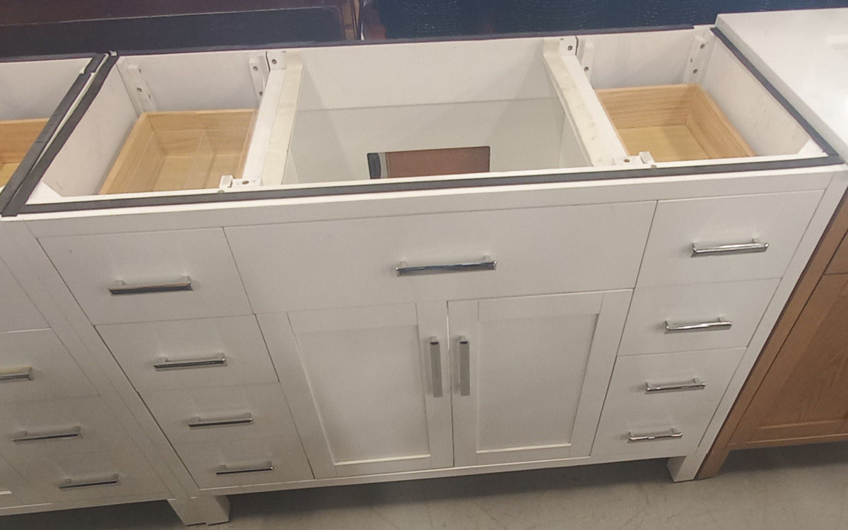 Spa Bathe Kate II 46-in High Reflective White Double Vanity