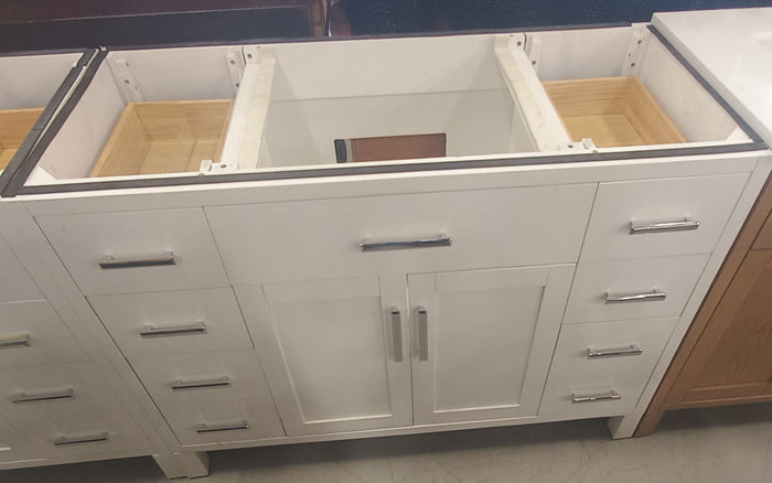 Spa Bathe Kate II 46-in High Reflective White Double Vanity