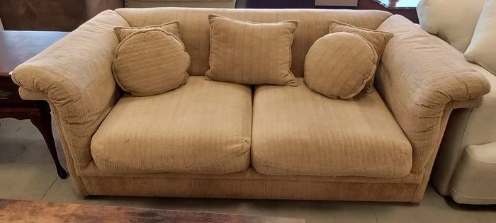 Light Beige 2‑seat Upholstered Couch