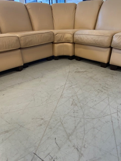 Tan Leather Sectional Sofa