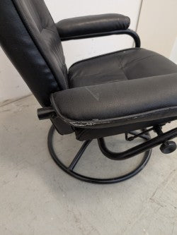 Black Leather Swivel Chair