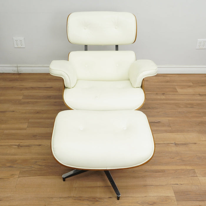 EARL Top Grain Leather Chair  - White