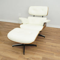 EARL Top Grain Leather Chair  - White