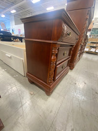 Traditional Three-Drawer Wood Nightstand