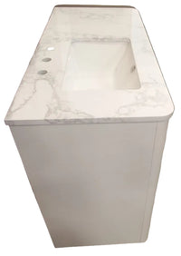 Home Decorators Collection Faraday 42-inch W x 19-inch D White Wood Single Undermount Sink Bathroom Vanity with White Cultured Marble Countertop