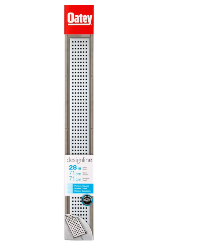 28 inch Ss Linear Drain Square Grate