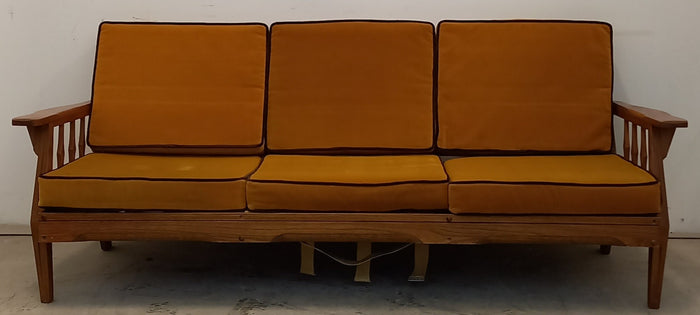 Mid-Century Modern Mustard Sofa
