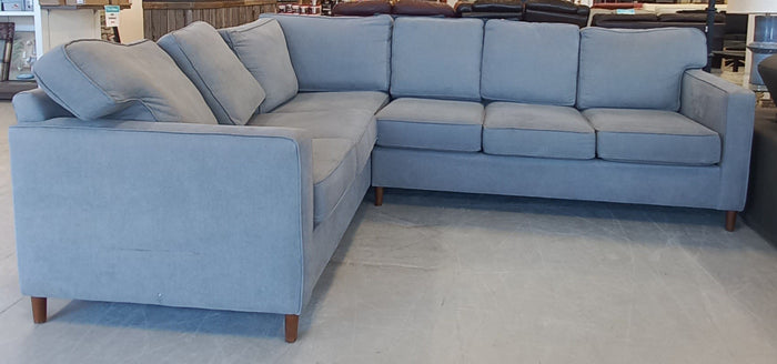 2-Piece Fabric Grey Sectional