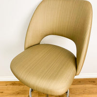 Emma Faux Leather Counter Height Swivel Barstool in Gold