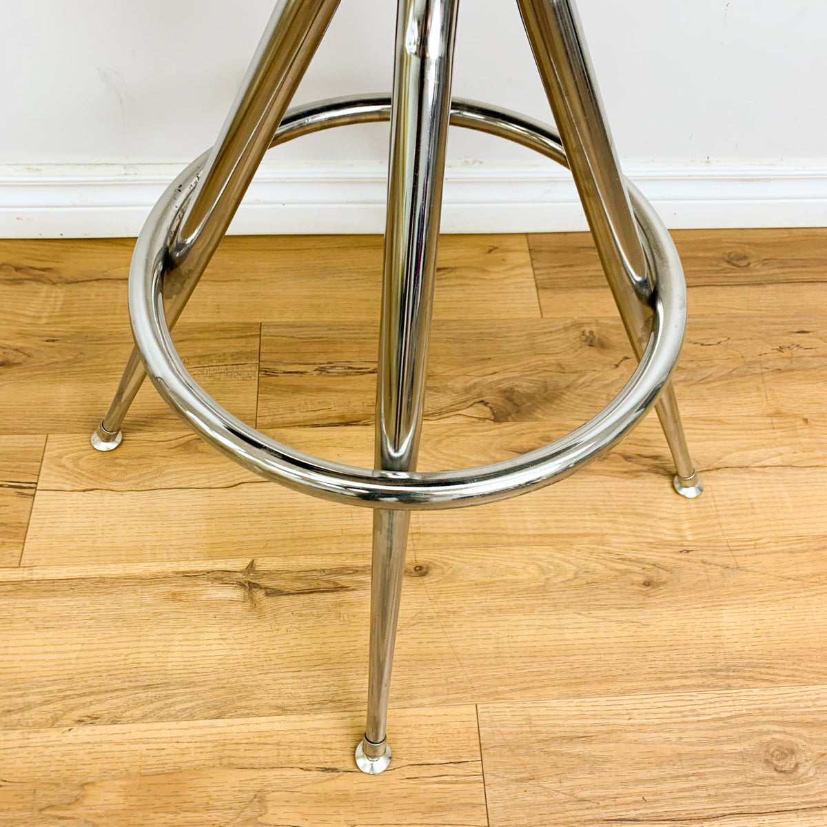 Emma Faux Leather Counter Height Swivel Barstool in Gold