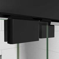 Encore Sliding Semi Frameless Shower Door in Matte Black