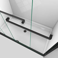 Encore Sliding Semi Frameless Shower Door in Matte Black