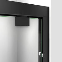 Encore Sliding Semi Frameless Shower Door in Matte Black