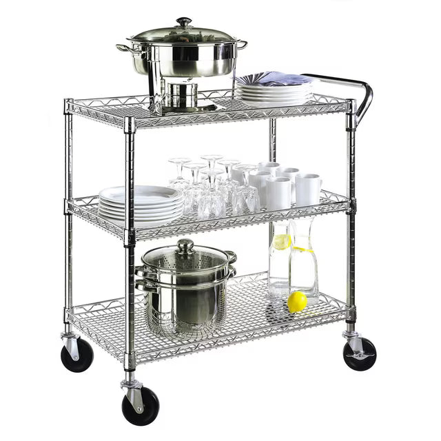 Seville Classics 3 Shelf Commercial Utility Carts