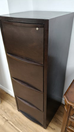 Java 4-Drawer Vertical Wood-Style File Cabinet