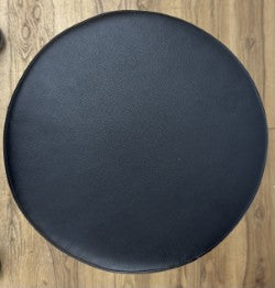 Wooden Barstool With Faux Leather Seat