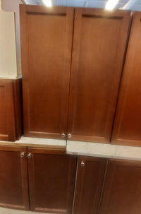 Set of 15 Kitchen Cabinets in Light Brown