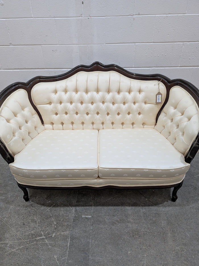 Louis XV Love Seat With Decorative Wood Carvings
