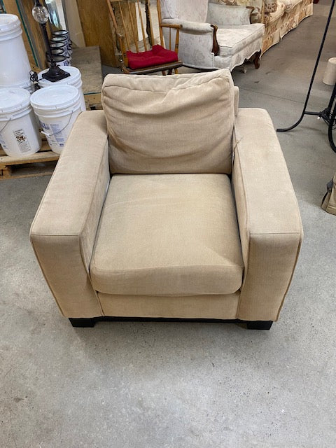 Beige Upholstered Armchair