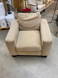 Beige Upholstered Armchair