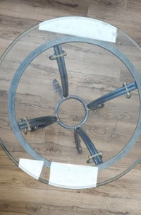 27" Round Glass Top accent Table