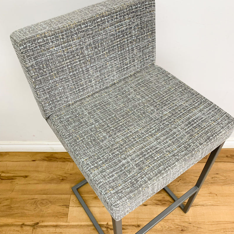 Fabric Counter Height Barstool in Grey