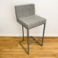 Fabric Counter Height Barstool in Grey