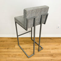 Fabric Counter Height Barstool in Grey