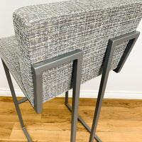 Fabric Counter Height Barstool in Grey