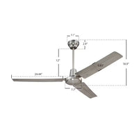 Westinghouse 56-inch Industrial Ceiling Fan in Brushed Nickel