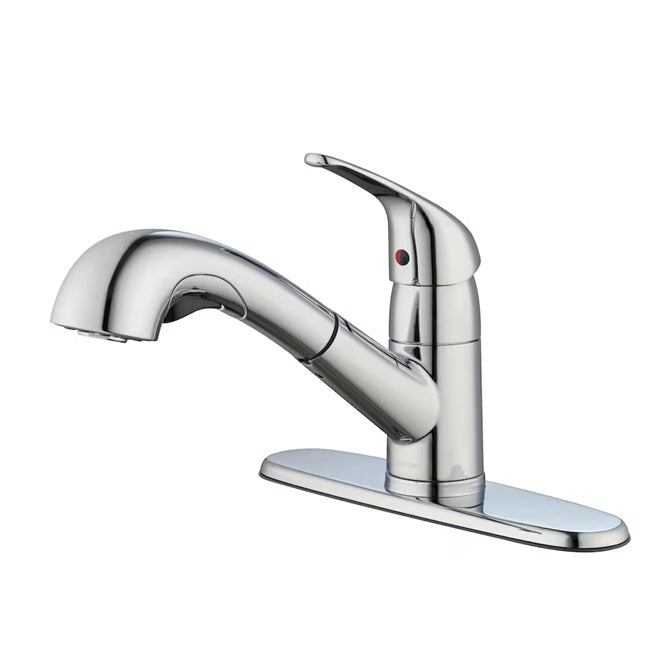 Glacier Bay Demont Single Handle Pullout Kitchen Faucet in Chrome