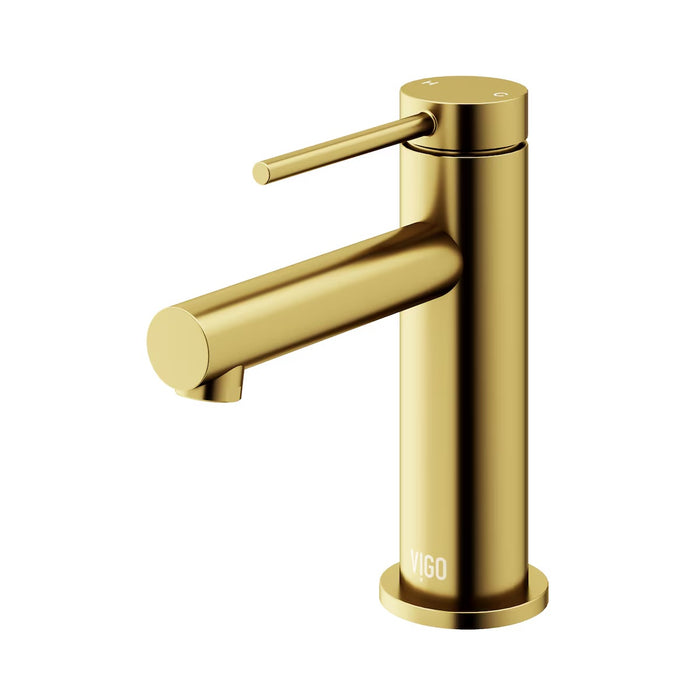 Jewel Single Hole Single-Handle Bathroom Faucet in Matte Brushed Gold