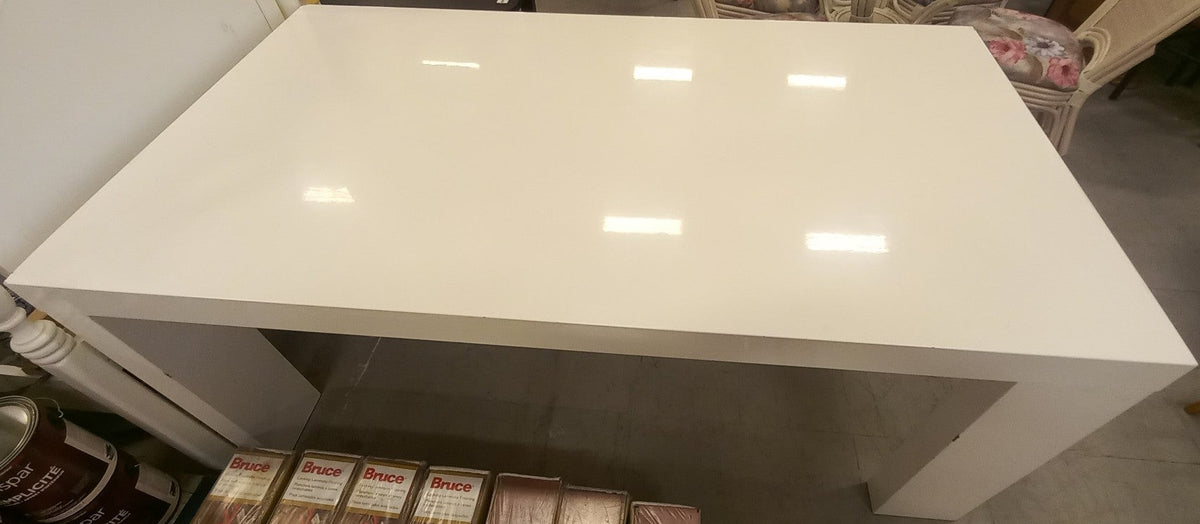 39-Inch x 29-Inch White Dining Table