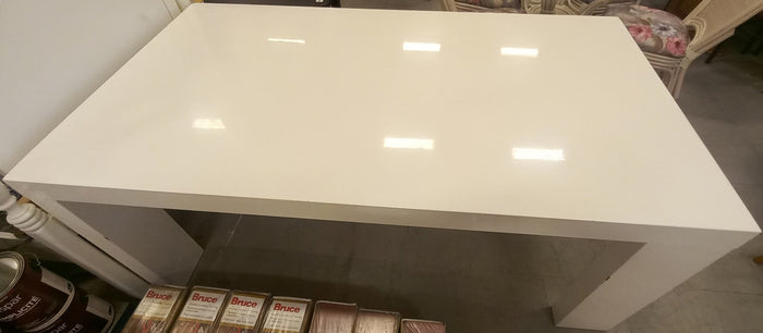 39-Inch x 29-Inch White Dining Table