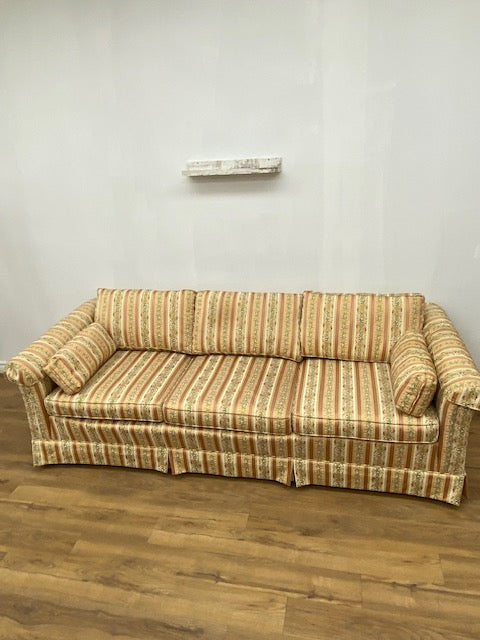 Vintage Style Striped Three-Seat Sofa