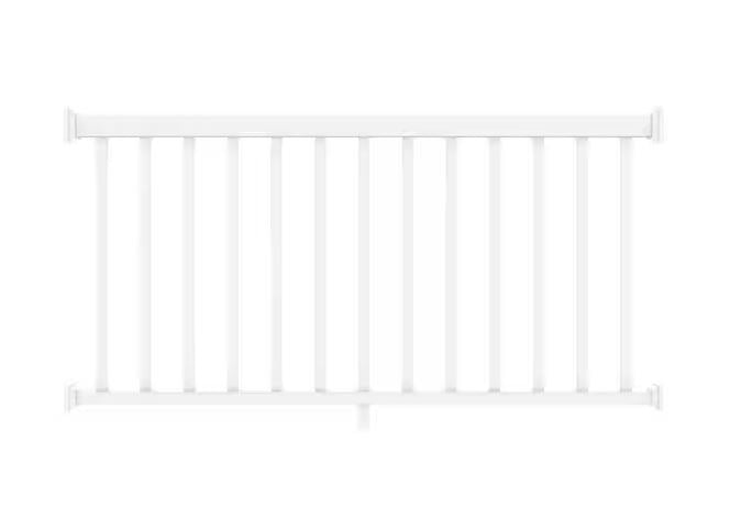 White PVC Composite Horizontal Deck Railing Kit (6 ft. x 42 in)