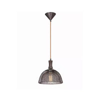 10-inch 1-Light Double Frame Pendant Light in Bronze