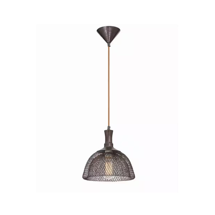 10-inch 1-Light Double Frame Pendant Light in Bronze