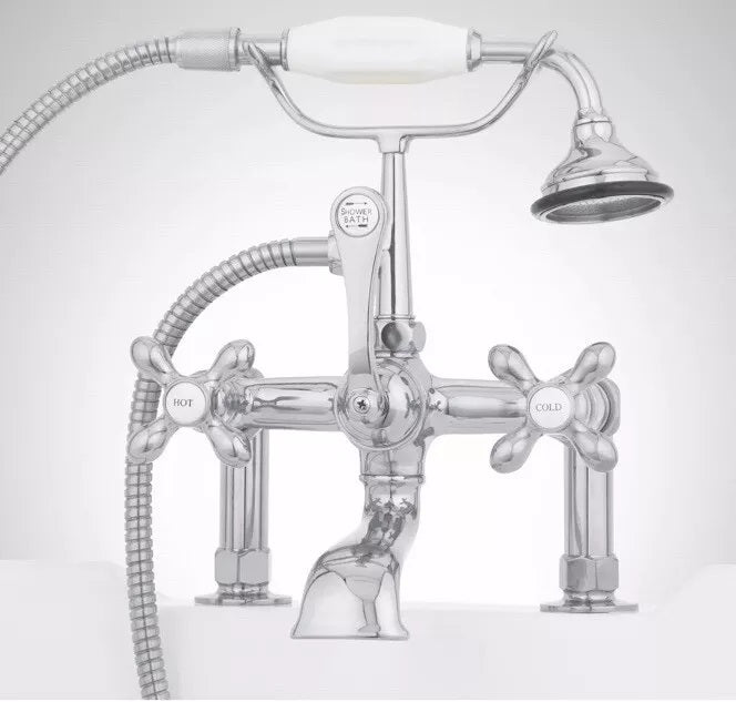 Foremost Center-Mount Vintage Bath Faucet in Chrome