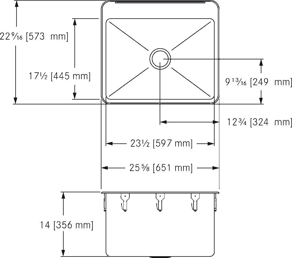 Single Bowl Drop-in Sink - Stainless Steel