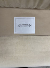 Restoration Hardware Beige Velvet Traditional Sofa