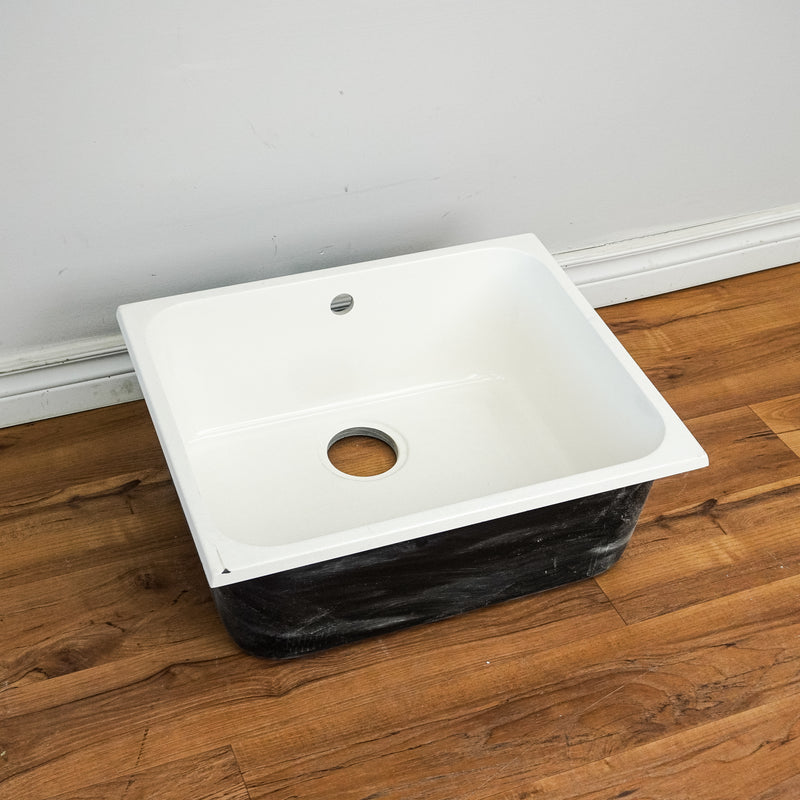 21-inch Acrylic Drop-in Sink in Matte White