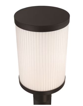 GLUCKSTEIN ELEMENTS Massey 1-Light 15" Integrated LED Outdoor Post Lantern Light Black