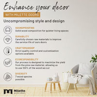 Milette 28" x 80" Interior Slab Door (Right Hand)