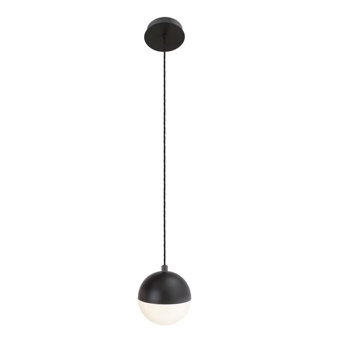 1-Light LED Globe Shape Pendant in Black